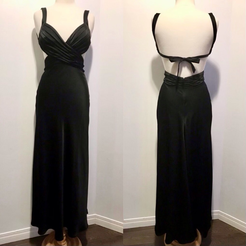 BCBC Max Azria Satin Cut-Out Gown